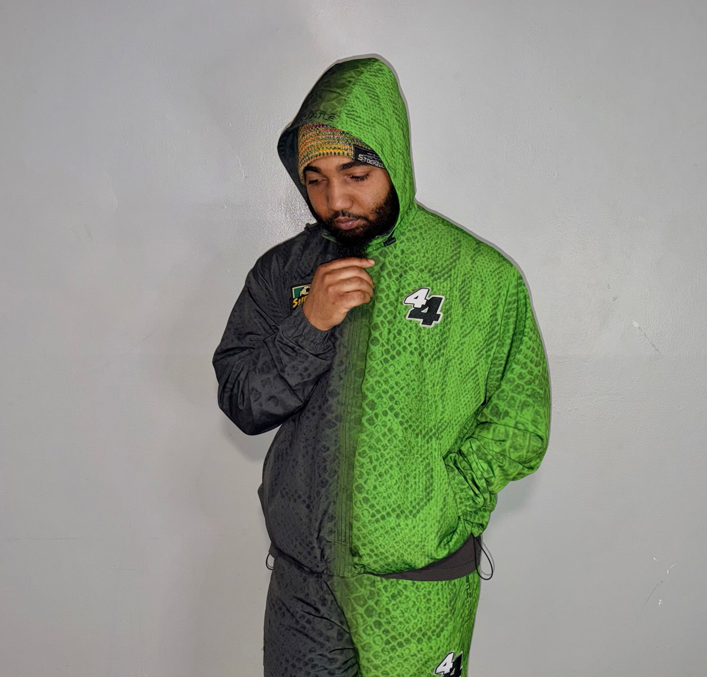 SnakeSkin Print TrackJacket